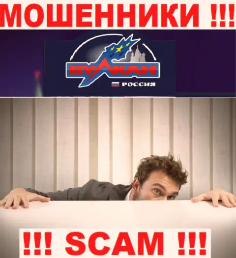 Перейдя на сервис мошенников VulkanRussia мы обнаружили отсутствие информации о их непосредственном руководстве