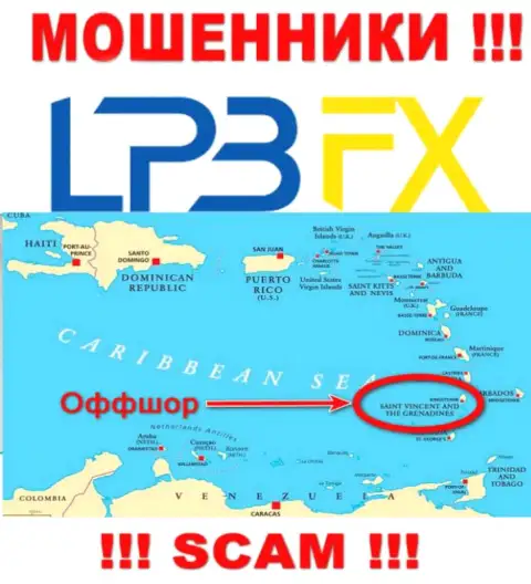 LPB FX безнаказанно оставляют без денег, поскольку зарегистрированы на территории - Saint Vincent and the Grenadines