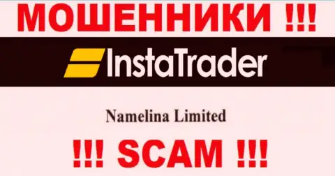 Юр. лицо компании ИнстаТрейдер - это Namelina Limited, инфа взята с официального сайта