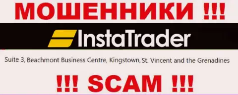 Suite 3, Beachmont Business Centre, Kingstown, St. Vincent and the Grenadines - это офшорный адрес регистрации InstaTrader, откуда МОШЕННИКИ обдирают своих клиентов