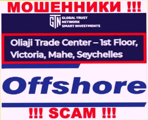 Оффшорное расположение GTN Start по адресу Торговый центр Оляджи - 1-й этаж, Виктория, Маэ, Сейшельские острова позволило им безнаказанно обманывать