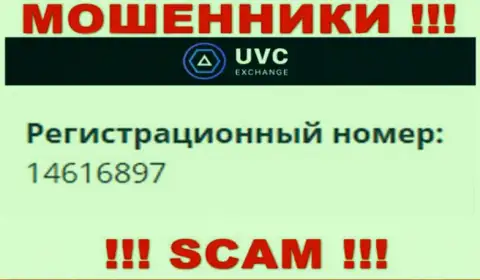 Регистрационный номер компании UVC Exchange - 14616897