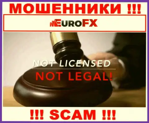 Сведений о лицензии Euro FX Trade на их официальном интернет-ресурсе не предоставлено - это ОБМАН !!!