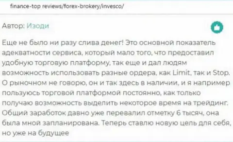 Интернет посетители разместили собственные позитивные отзывы о Форекс брокере INVFX на сайте FinanceTop Reviews
