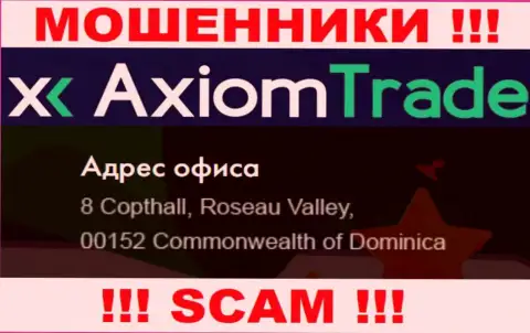 Аксиом Трейд пустили корни на офшорной территории по адресу 8 Copthall, Roseau Valley, 00152, Dominica - это ЛОХОТРОНЩИКИ !!!