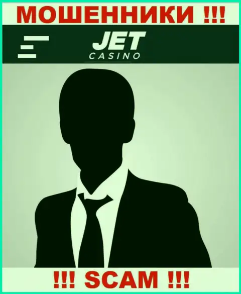 Руководство JetCasino засекречено, у них на официальном портале этой инфы нет