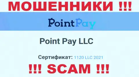 Регистрационный номер мошеннической компании Поинт Пэй - 1120 LLC 2021