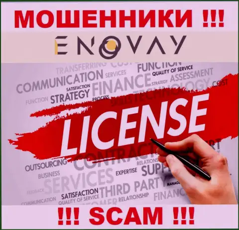 У EnoVay не имеется разрешения на ведение деятельности в виде лицензионного документа - это КИДАЛЫ